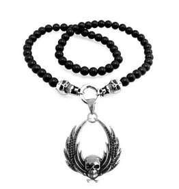 Biker Schmuckkette Totenkopf