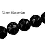 Schwarze Bikerkette mit Totenkopf