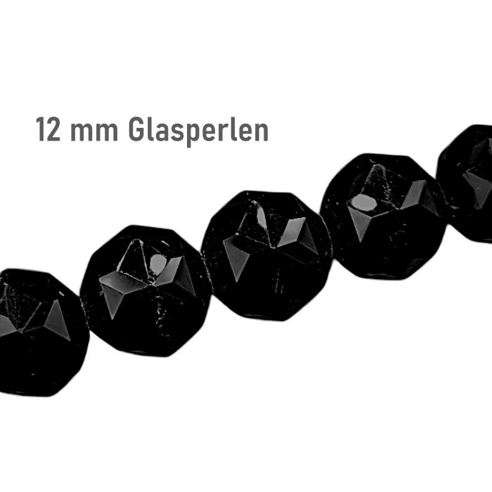 Schwarze Bikerkette mit Totenkopf