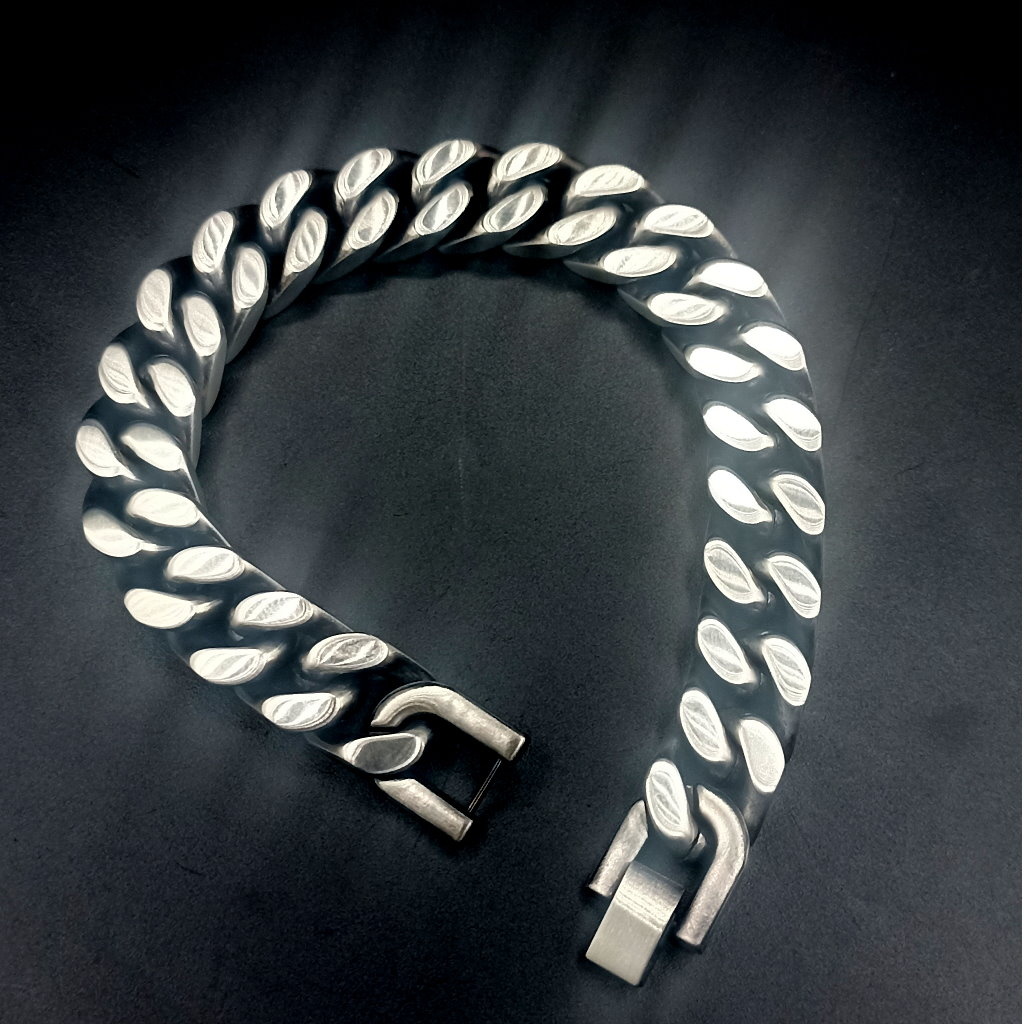 Edelstahl Panzerkette 12mm geschwärzt