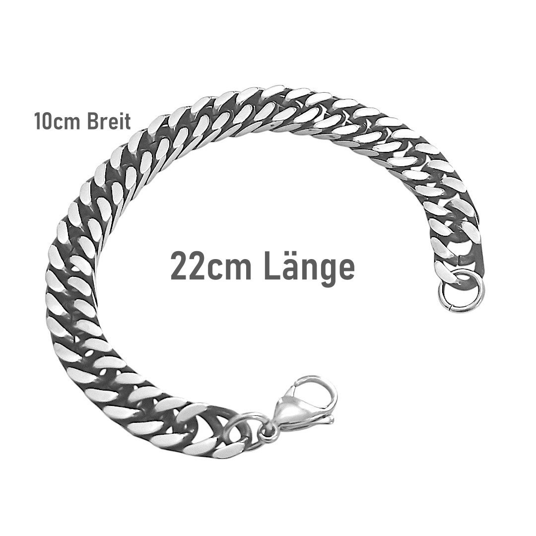 Edelstahl Panzerkette 10,5 mm geschwärzt
