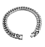 11mm Herren Panzerarmband Edelstahl | 22 cm lang