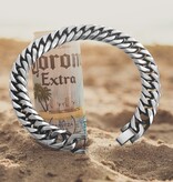 11mm Herren Panzerarmband Edelstahl | 22 cm lang