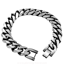 13mm Panzerarmband Edelstahl geschwärzt