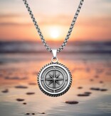 Kompass Anhänger aus Edelstahl
