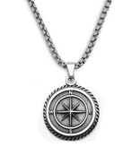 Kompass Anhänger aus Edelstahl