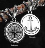 Kompass Anhänger aus Edelstahl