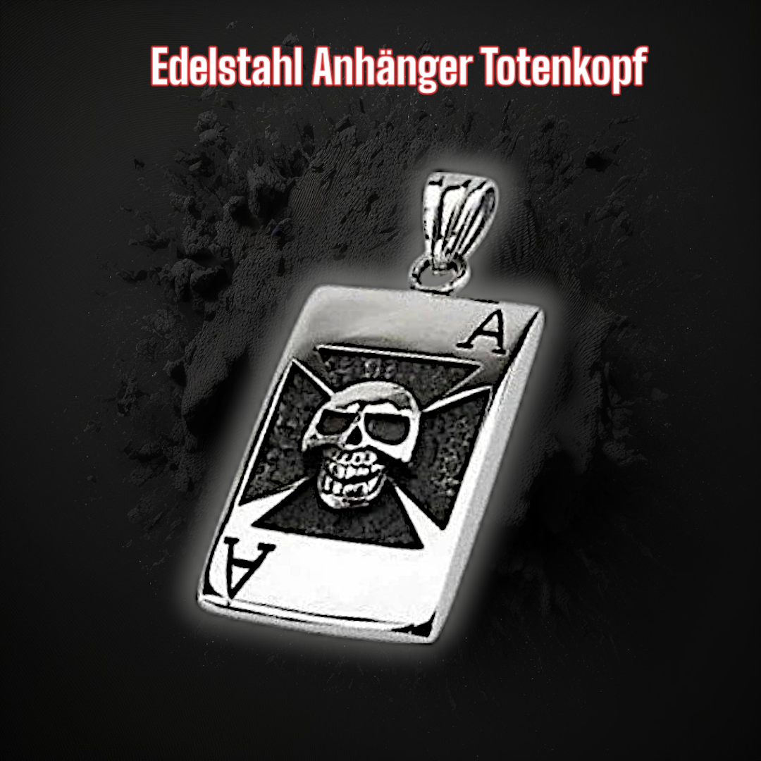 Spielkarte Anhänger aus Edelstahl