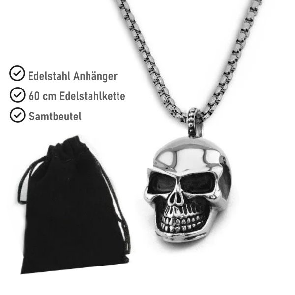 Skull Edelstahlanhänger Totenkopf