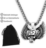 Kettenanhänger Totenkopf mit Flügel