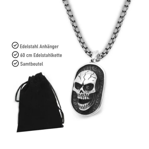 Skull Totenkopfanhänger für Biker