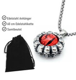 Anhänger Totenkopf mit rotem Auge