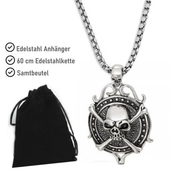 Biker Kettenanhänger Totenkopf