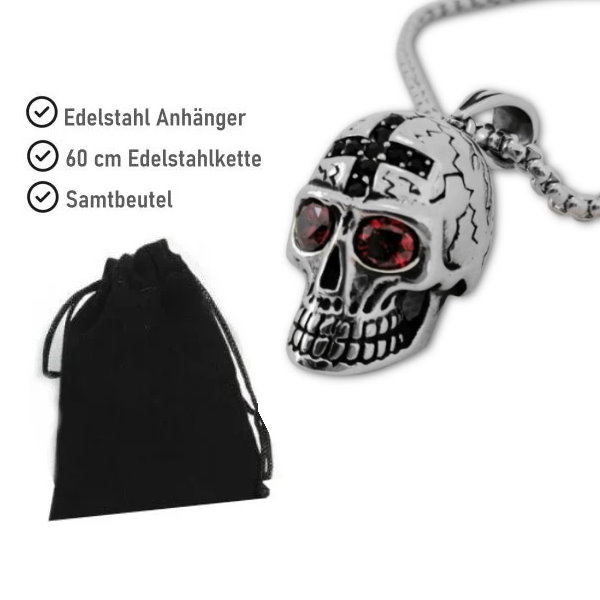 Kettenanhänger Totenkopf aus Edelstahl