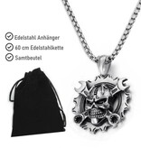 Cooler Totenkopfanhänger aus Edelstahl