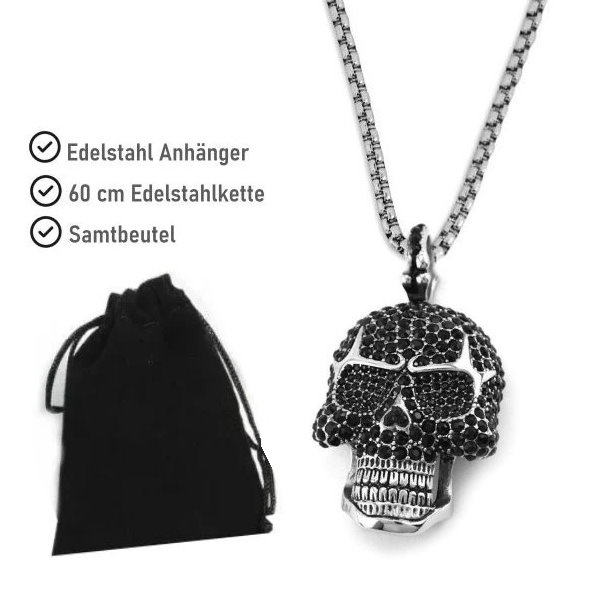 Skull Anhänger Totenkopf aus Edelstahl