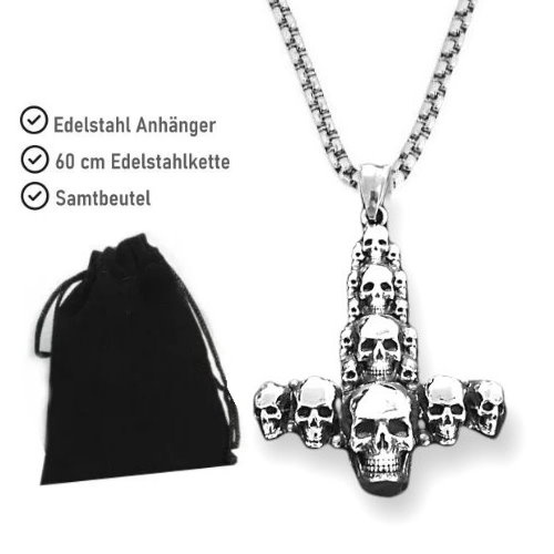 Anhänger Totenkopf Edelstahl