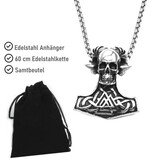 Skull Thors Hammer aus Edelstahl