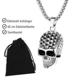 Edelstahlkette mit Totenkopfanhänger