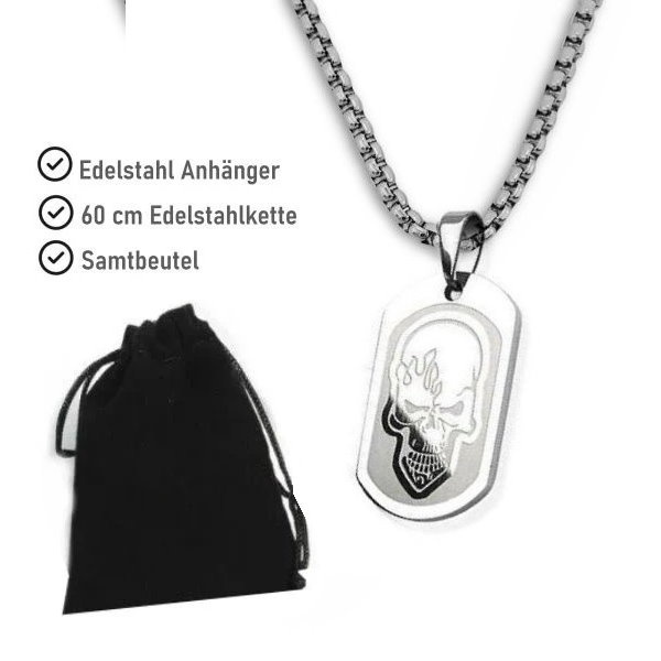 Anhänger Totenkopf aus Edelstahl
