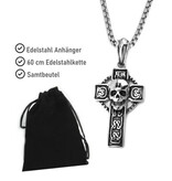 Anhänger Kreuz mit Totenkopf