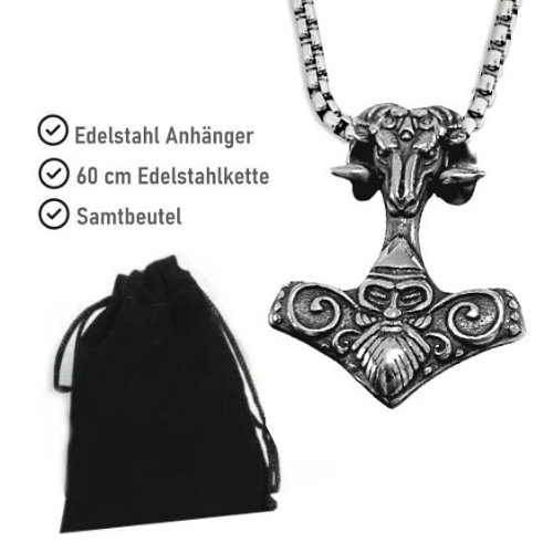 Thors Hammer Widderkopf  Edelstahl