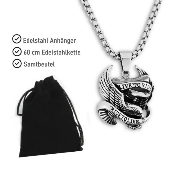 Adler Kettenanhänger aus Edelstahl