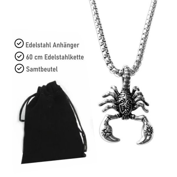 Skorpion Anhänger aus Edelstahl