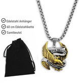 Kettenanhänger Adler "Live to Ride Ride to Live"