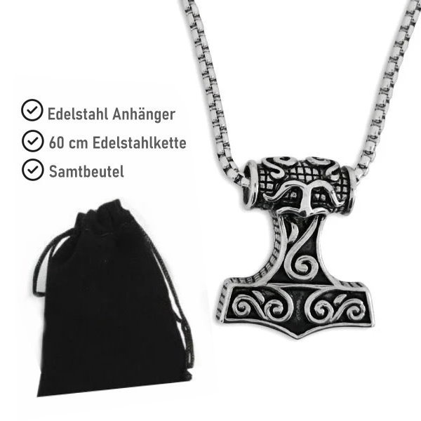 Kettenanhänger Thors Hammer Edelstahl