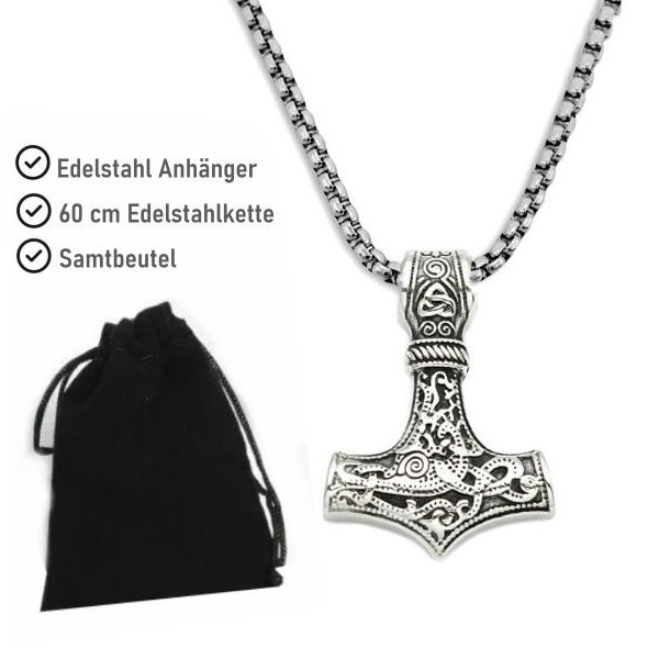 Kette Thors Hammer aus Edelstahl