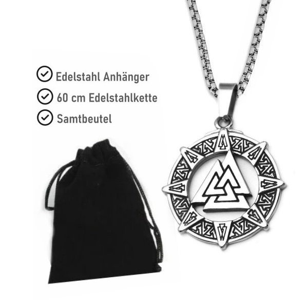 Edelstahlanhänger Wotansknoten