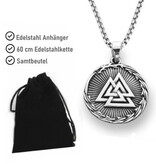 Kettenanhänger Valknut aus Edelstahl