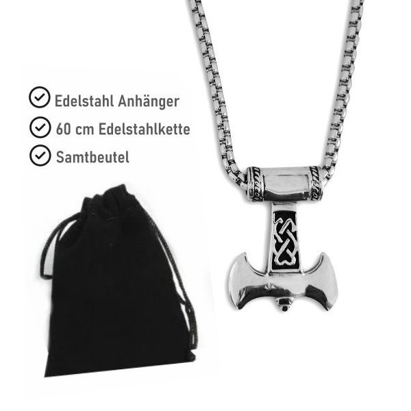 Kettenanhänger Axt  aus Edelstahl