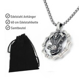 Edelstahlanhänger Motorblock