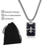 Coller Edelstahlanhänger mit Lilie