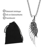 Anhänger Flügel mit schwarzen Steinchen