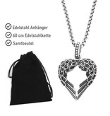 Edelstahlanhänger mit doppelten Flügel