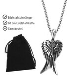 Flügel Kettenanhänger aus Edelstahl