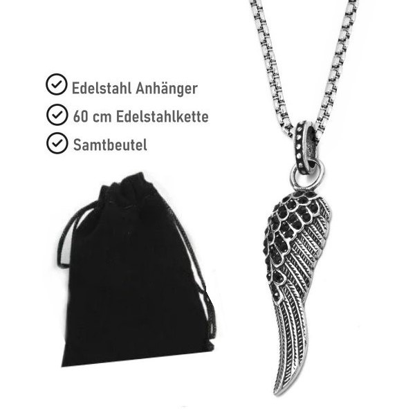 Kettenanhänger Engelsflügel aus Edelstahl