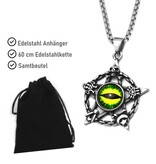 Edelstahlanhänger Pentagramm mit Auge