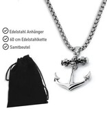 Anker Kettenanhänger mit Totenkopf