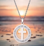 Damen Halskette mit Anhänger Kreuz