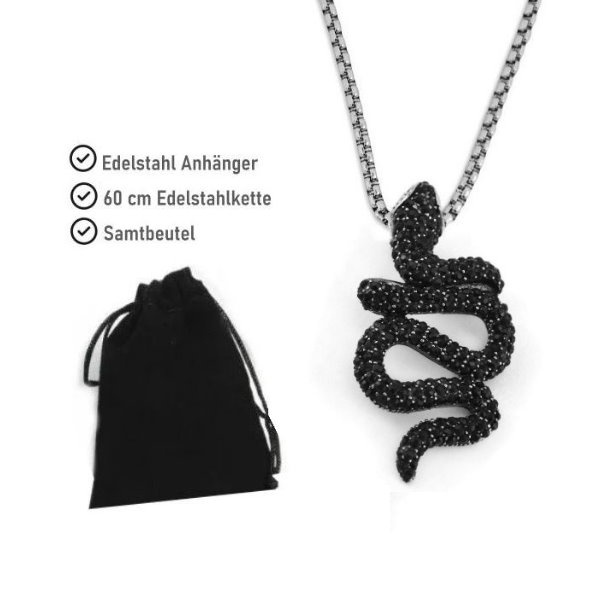 Kettenanhänger Schlange aus Edelstahl