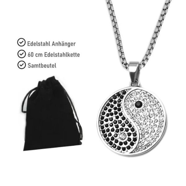 YinYang Kettenanhänger aus Edelstahl