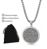 Damen Edelstahlanhänger mit Glitzersteinchen