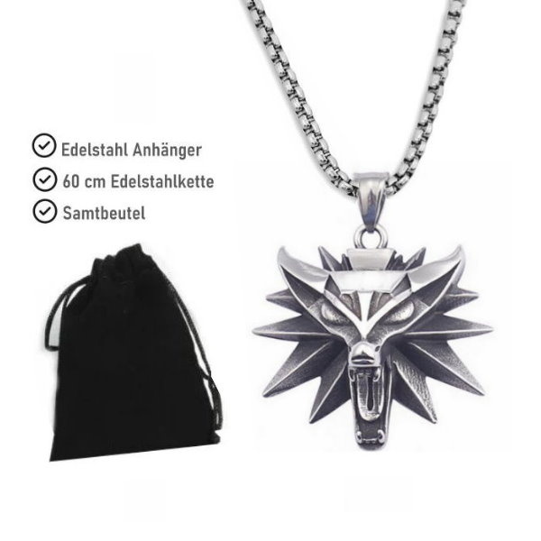 Ketten Anhänger Wolf aus Edelstahl