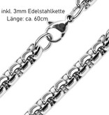 Runder Edelstahlanhänger Drache