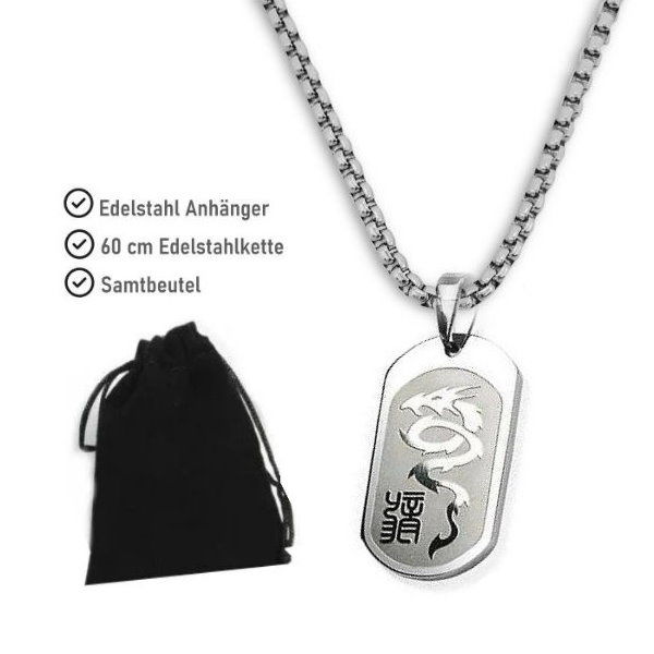 Anhänger Drachenmotiv aus Edelstahl