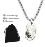 Edelstahl Kettenanhänger Drachenmotiv